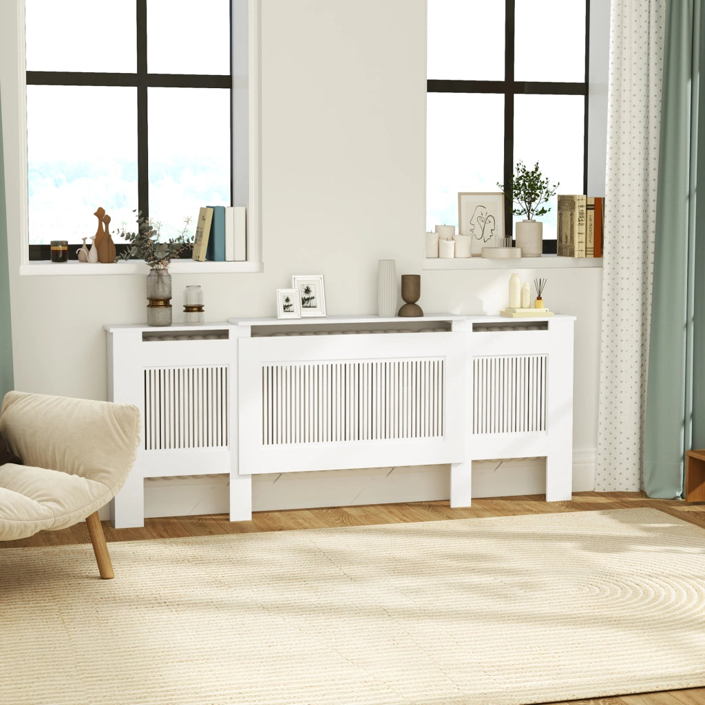 Copritermosifone ¨C Minimal ¨C Bianco, MDF, 125-201 cm