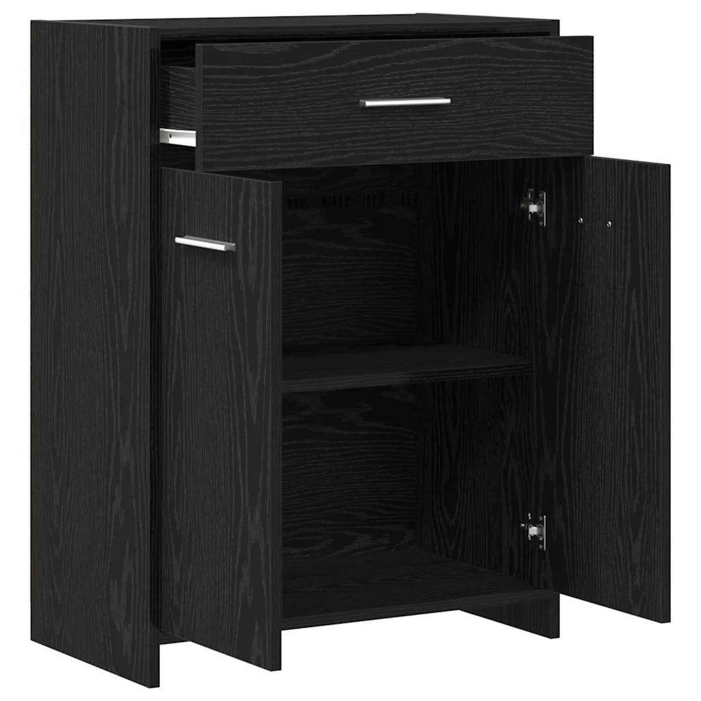 Mobile da Bagno | Armadio da bagno Rovere Nero 60 x 33 x 80 cm Legno multistrato