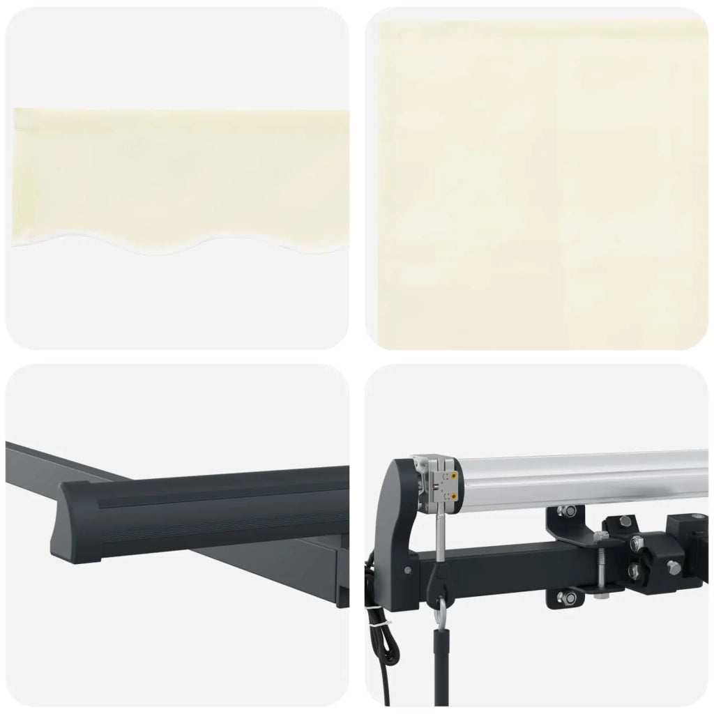 Tenda Retrattile Crema 250 x 200 cm Tessuto 3329360