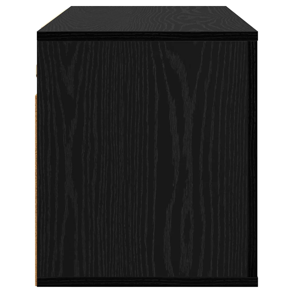 Mobile TV da parete 80 x 34,5 x 40 cm Rovere nero 881152
