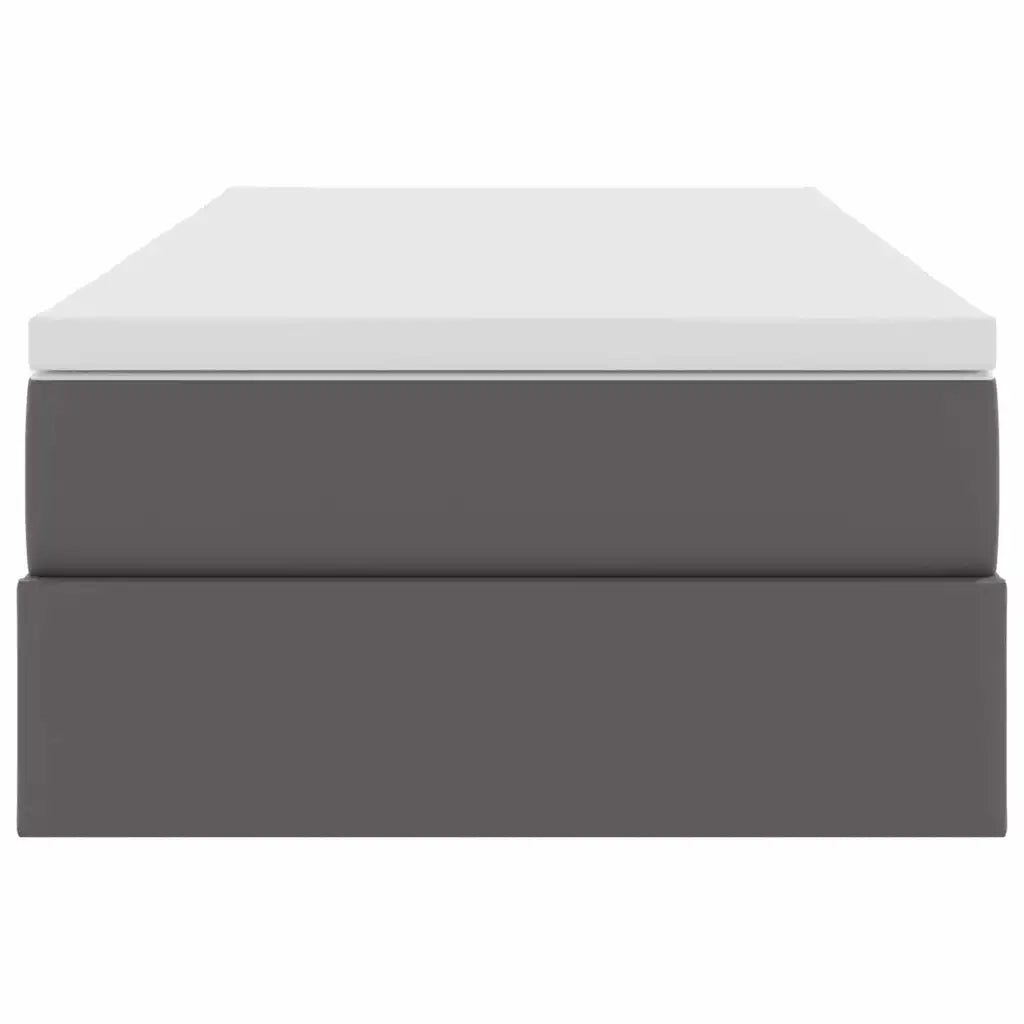 Letto con contenitore e materasso Grigio 100 x 200 cm 3370152