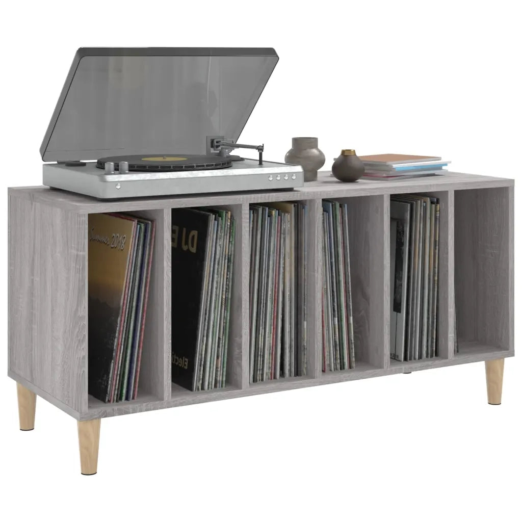 Mobile Porta Dischi Grigio Sonoma 100x38x48cm Legno Multistrato 831979