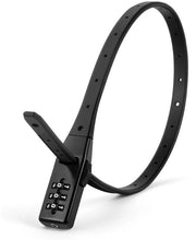 Blocco e Catena Multiuso, Combinazione a Zip, 3 Ruote Codificabile, Adatto per Bicicletta/Elmo/Carrello, Nero