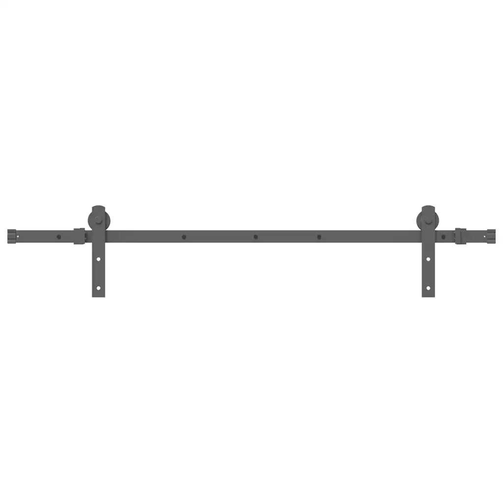 Kit di Binari per Porte Scorrevoli 152 cm Acciaio Nero 4009714