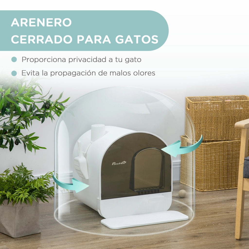 Casetta per Gatti con Cassetta Estraibile ¨C Minimal ¨C 43x44x47 cm Bianco