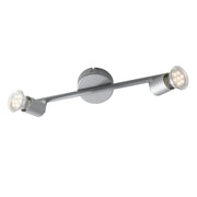 BARRA 2 SPOT LED COOPER GU10 10W 30XH14CM SILVER