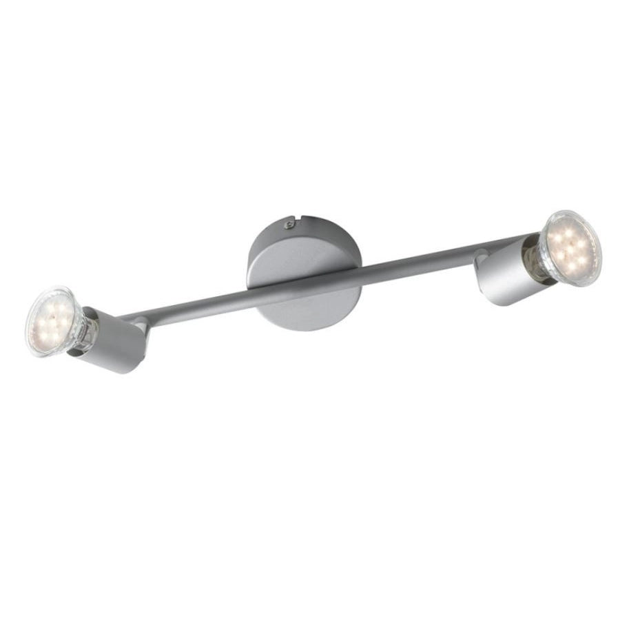 BARRA 2 SPOT LED COOPER GU10 10W 30XH14CM SILVER