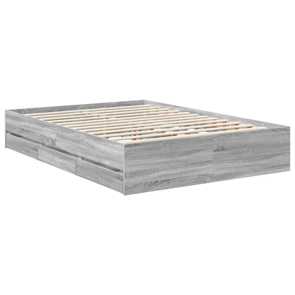 Struttura del letto con cassetto Grigio Sonoma 140 x 190 cm 3410176