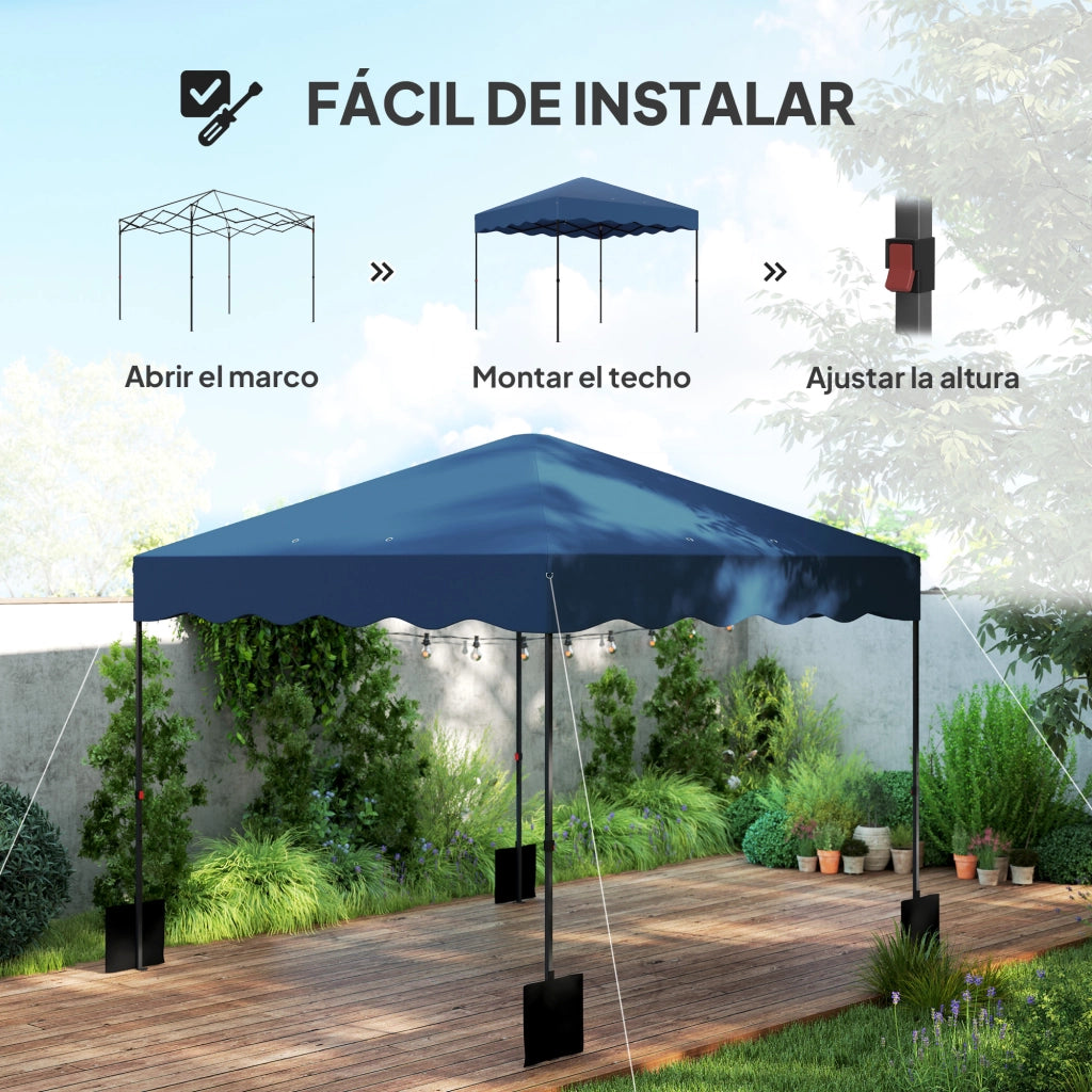 Tenda da Giardino Pieghevole ¨C Minimal ¨C Blu Scuro 3x3m