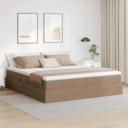 Letto con contenitore e materasso Cappuccino 200 x 200 cm 3370348