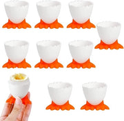 Set di uova in plastica per bambini - 9 pezzi - per uova cotte leggermente