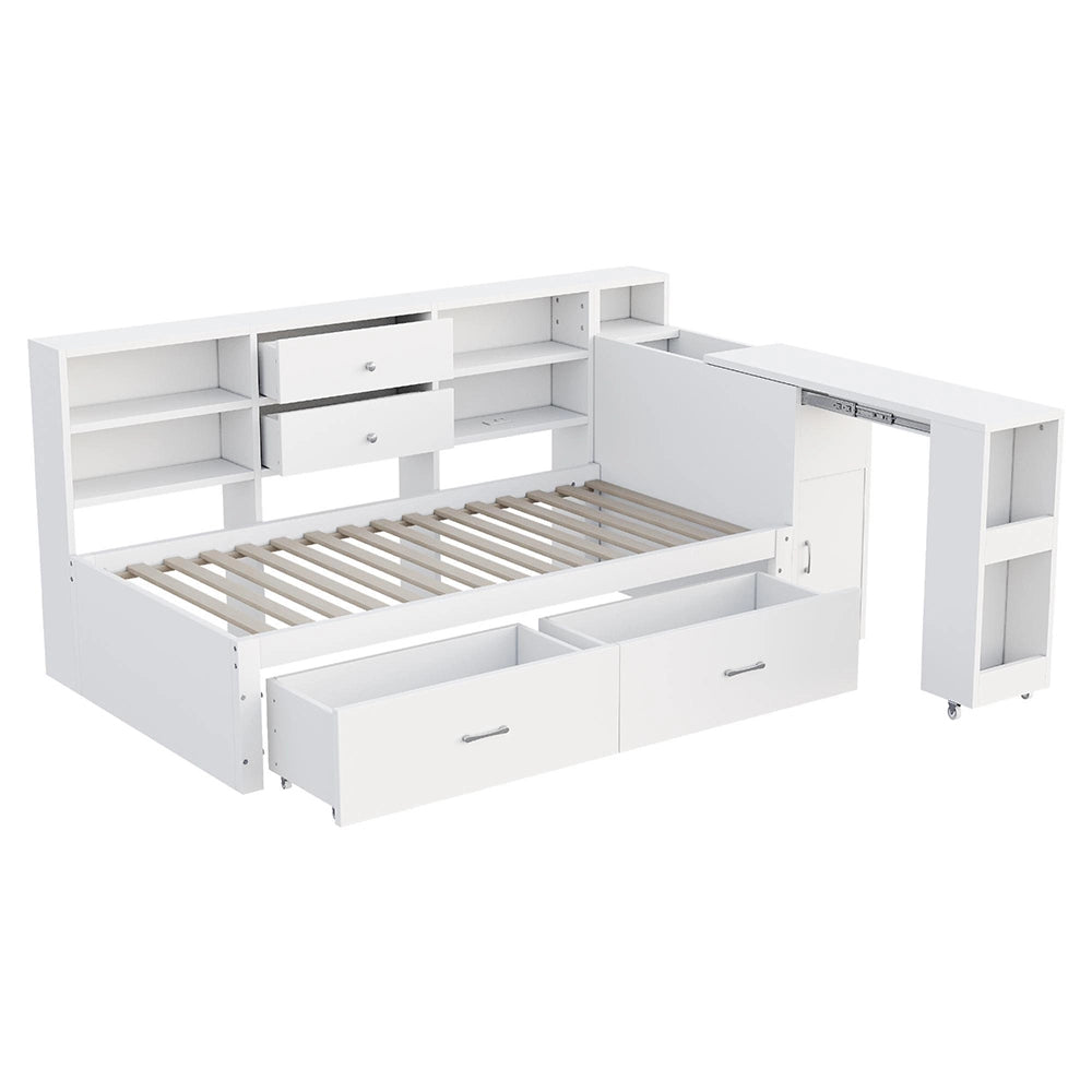 Divano letto - Xylo - 90x200 cm legno con scrivania