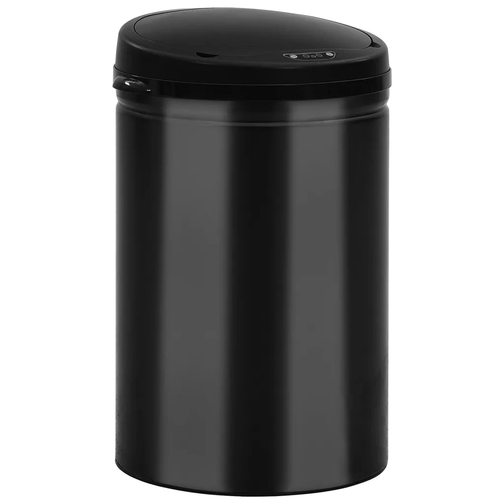 Pattumiera Automatica con Sensore 30 L Acciaio al Carbonio Nero 322698