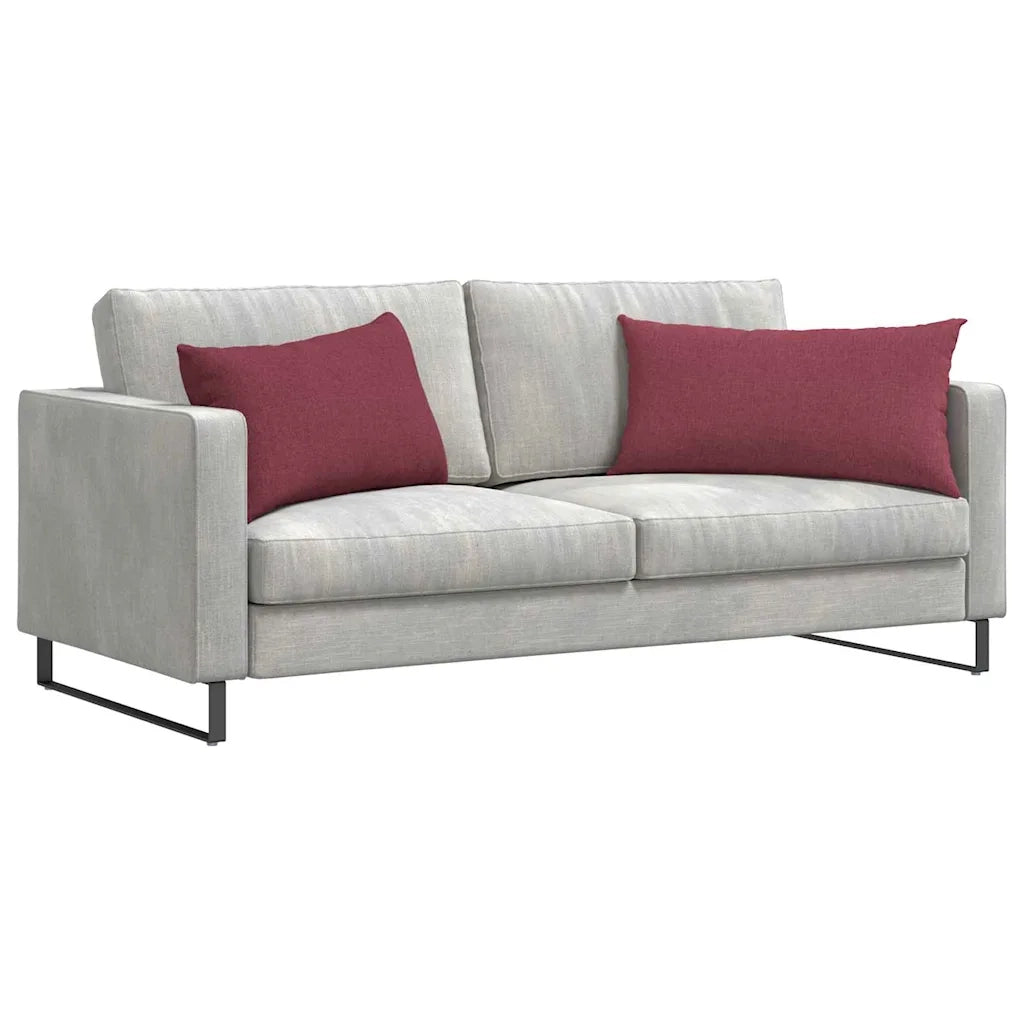 Cuscini da Divano 2 pcs Rosso Vino 80 x 40 cm Tessuto 42013699