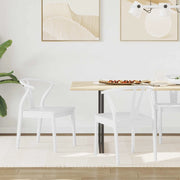 Sedia da pranzo 2 pcs Bianco e Bianco Legno di gomma solido 42020417