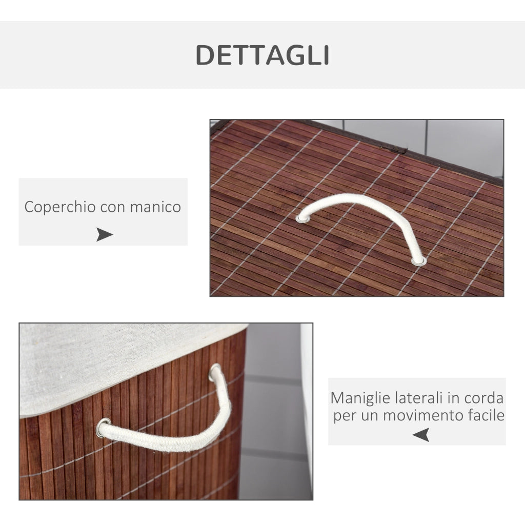 Cestino per Biancheria in Bamb¨´ ¨C Minimal ¨C 52x32x63cm