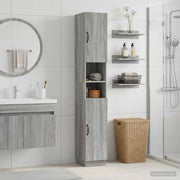 Armadio da Bagno con Ripiano Aperto HOORN Sonoma grigio 897261