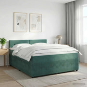 Letto box spring con materasso Verde Scuro 140 x 190 cm Velluto 3451676