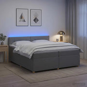 Letto box spring con materasso Grigio Chiaro 200 x 200 cm 3452499