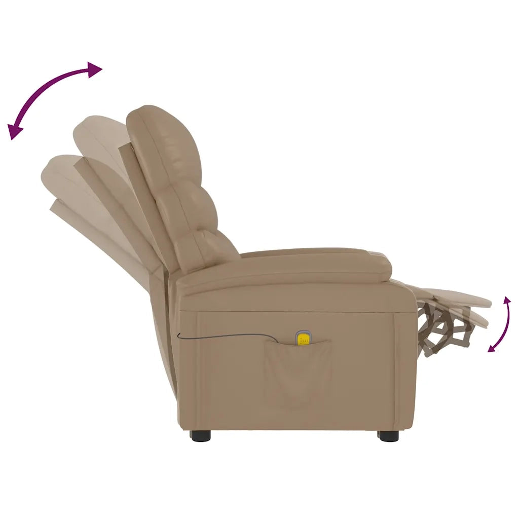 Poltrona Massaggiante Cappuccino in Similpelle 342699