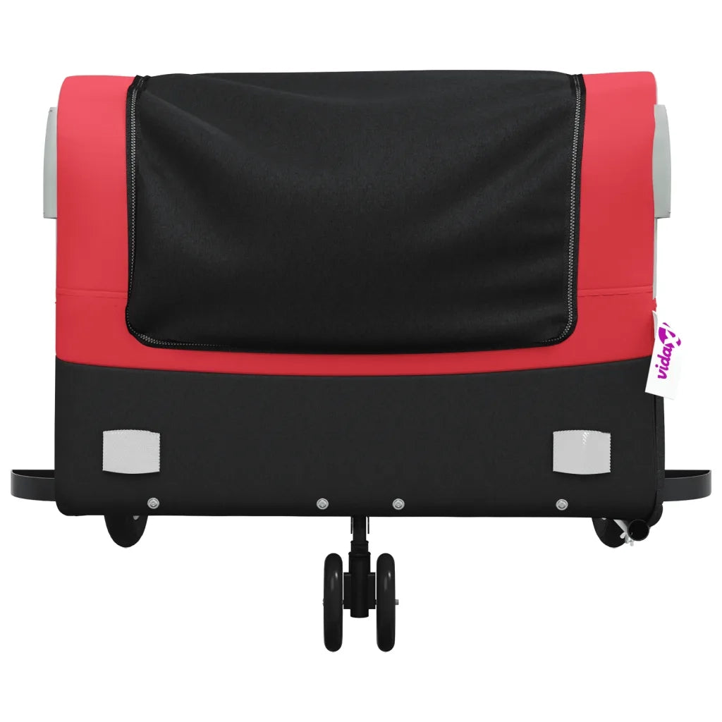 Rimorchio da Bici Nero e Rosso 45 kg in Ferro CFW1598935