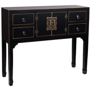 Mobile da ingresso in legno con 4 cassetti e 2 porte 95x26x78