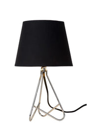Lampada da tavolo Lucide GITTA nero/cromo E14 40W H30cm