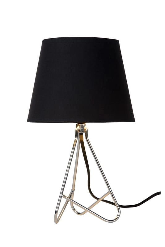 Lampada da tavolo Lucide GITTA nero/cromo E14 40W H30cm