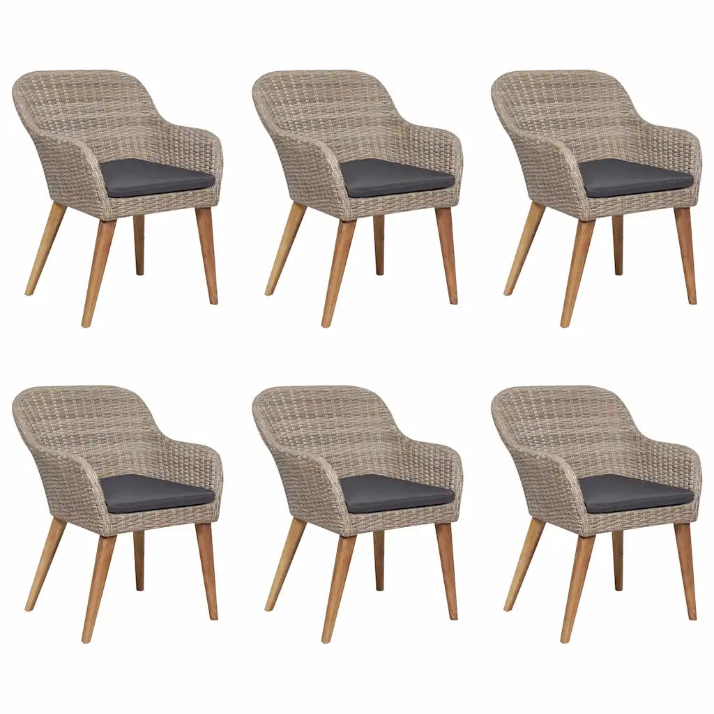 Set Mobili da Pranzo per Giardino 7 pz Marrone 3067919