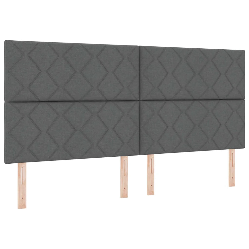 Struttura del letto Grigio scuro 200 x 200 cm Tessuto