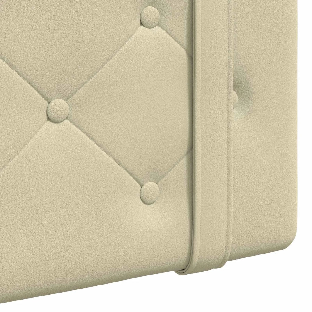 Testiera | Testata sospesa Con luce LED Crema Similpelle