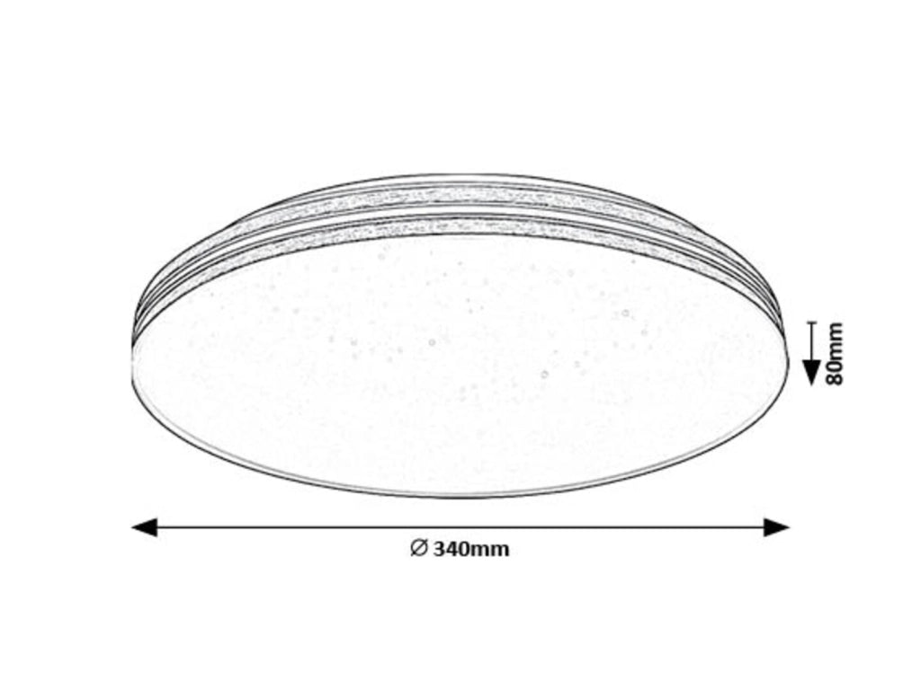 Plafoniera LED Rabalux Oscar2 Ø34 bianca 18W 3000K