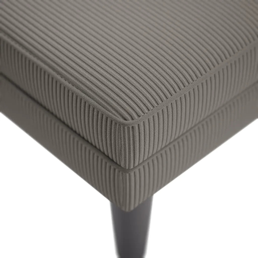 Sdraio con Cuscino Destro in Velluto a Coste Grigio Chiaro 4009815