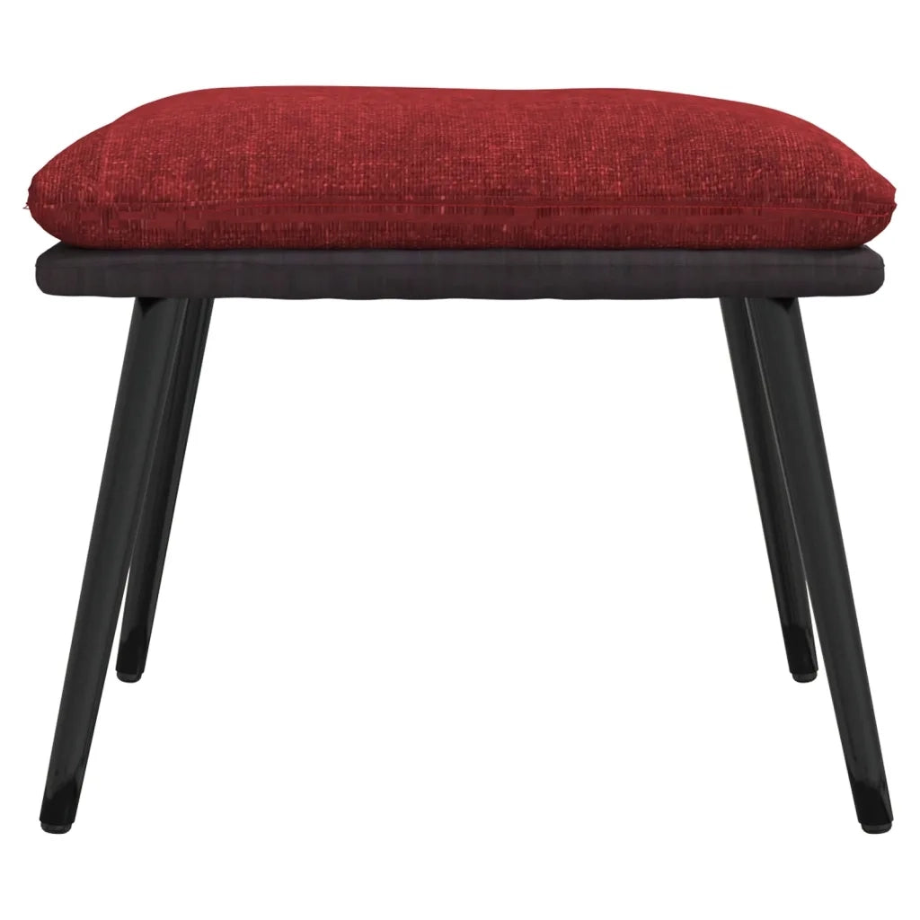 Sgabello Rosso Vino 45x29,5x35 cm in Tessuto e Similpelle 341523