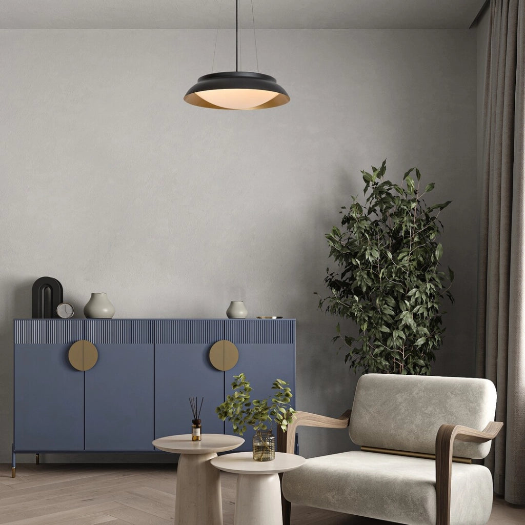 Lampada a sospensione LED 24W Hafsa Rabalux nero oro