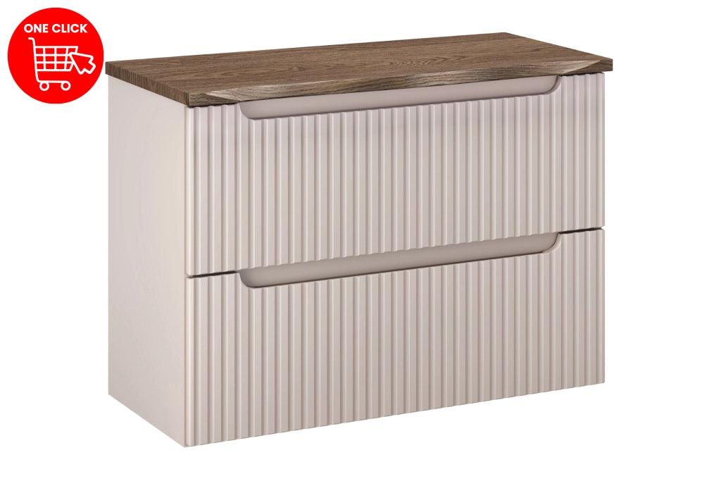 Set mobili bagno 80 cm con piano Nova Cashmere 80 cm