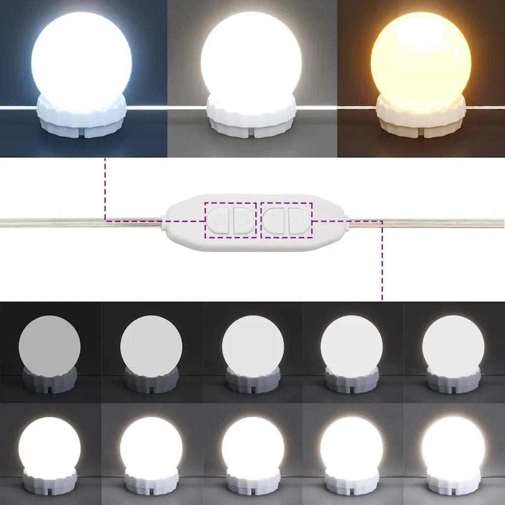 Toeletta con LED Grigio Sonoma 100x40x130 cm 848197