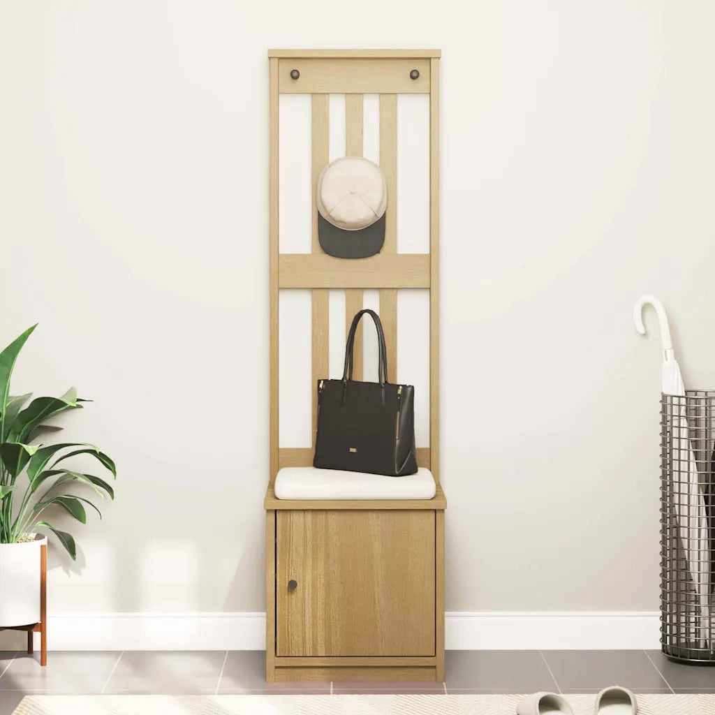 Albero da Ingresso SANDNES 45x40x159,5 cm in Legno di Pino 4010485