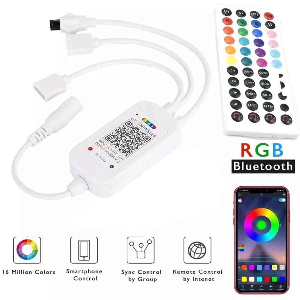 Trade Shop - Controller Wi-fi Wireless Con Telecomando Per Striscia Led Rgb 12v 6a Q-dl50 -