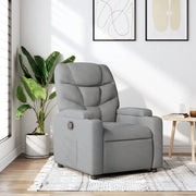 Poltrona reclinabile in tessuto grigio chiaro 3205608