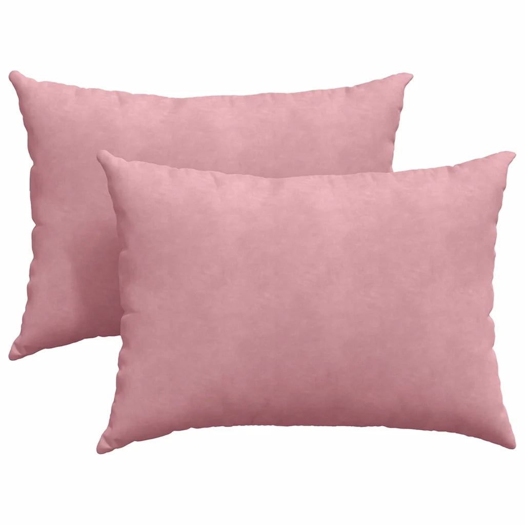 Cuscini da Divano 2 pz | Cuscini per sedie Rosa 70 x 50 cm Tessuto in Cords