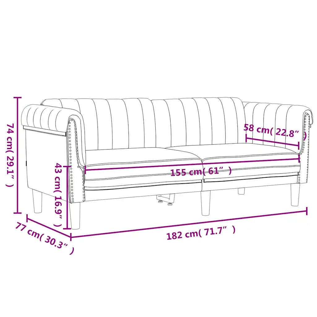 Divano a 2 Posti-Sofa 2 Posti Verde Scuro in Velluto