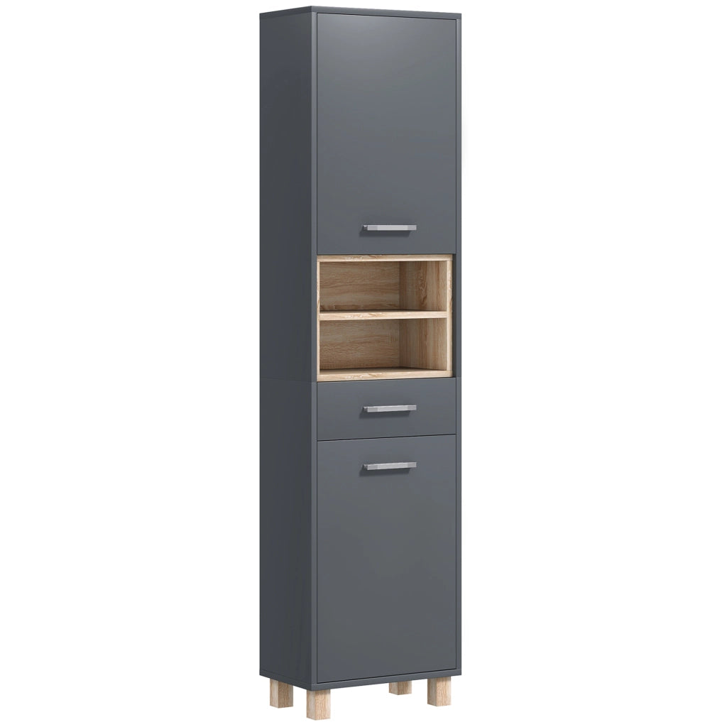 Colonna Bagno con Ante e Cassetto ¨C Minimal ¨C Grigio 60x30x