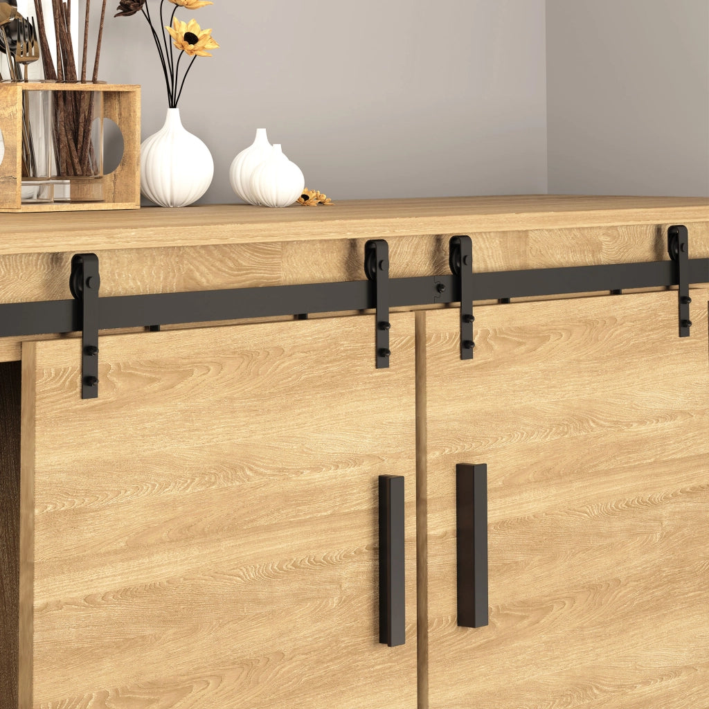 Armadio Scorrevole per TV ¨C Minimal ¨C Nero 183x45x200 cm