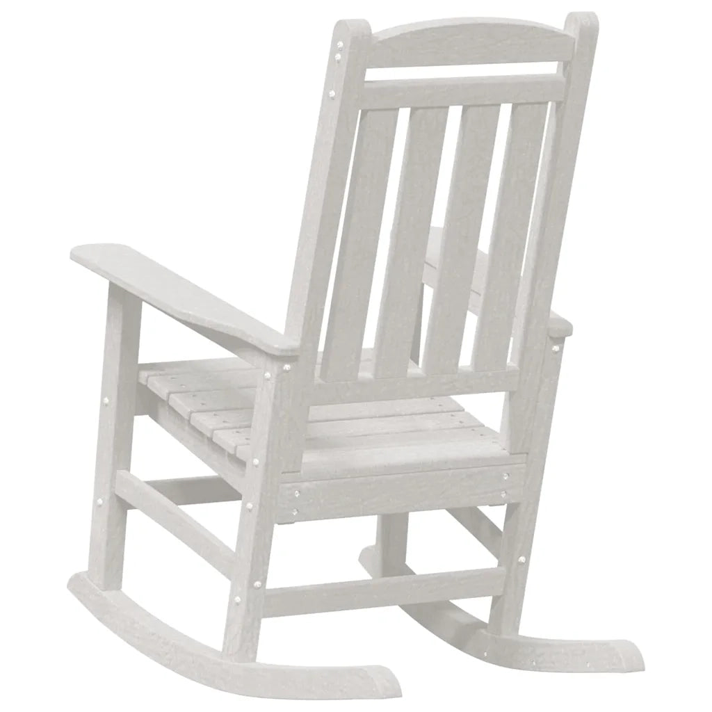 Sedia a dondolo da giardino Bianco 92 x 70 x 108cm HDPE 42006613