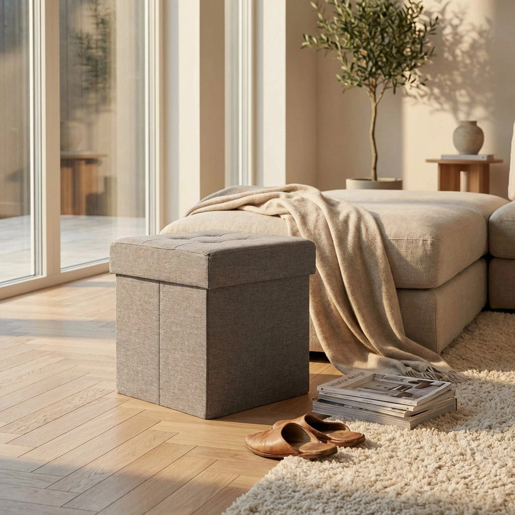 Pouf contenitore in stoffa - STOFFY