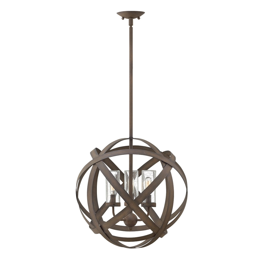 Lampada sospensione esterna Carson vintage E14x3 Hinkley