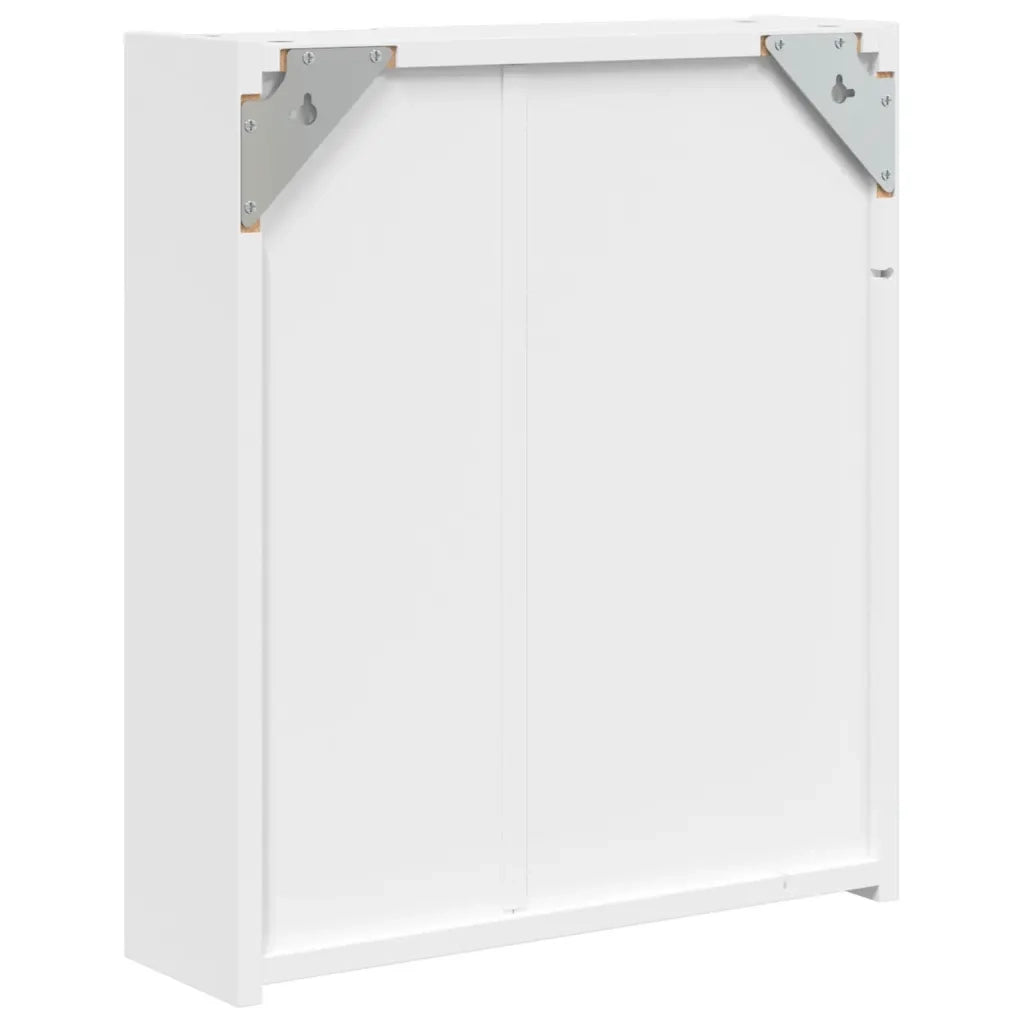 Armadietto Bagno con Specchio e LED Bianco 45x13x52 cm 357965