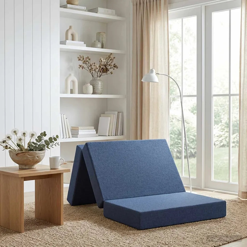 Divano Letto Pieghevole 90 x 67 x 45 cm Blu 900189