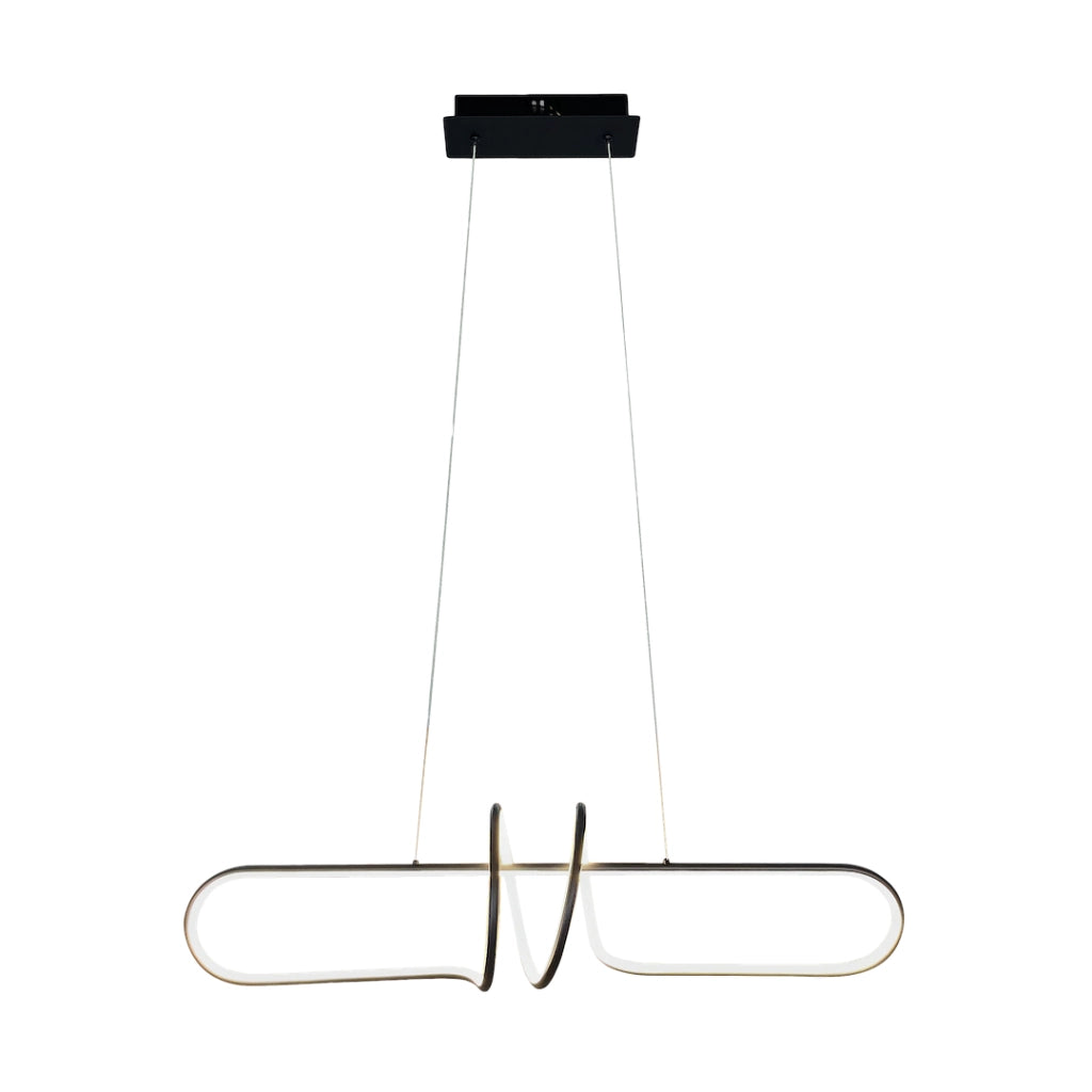 Lampada sospesa Vertigo nera LED 54W 4000K Milagro